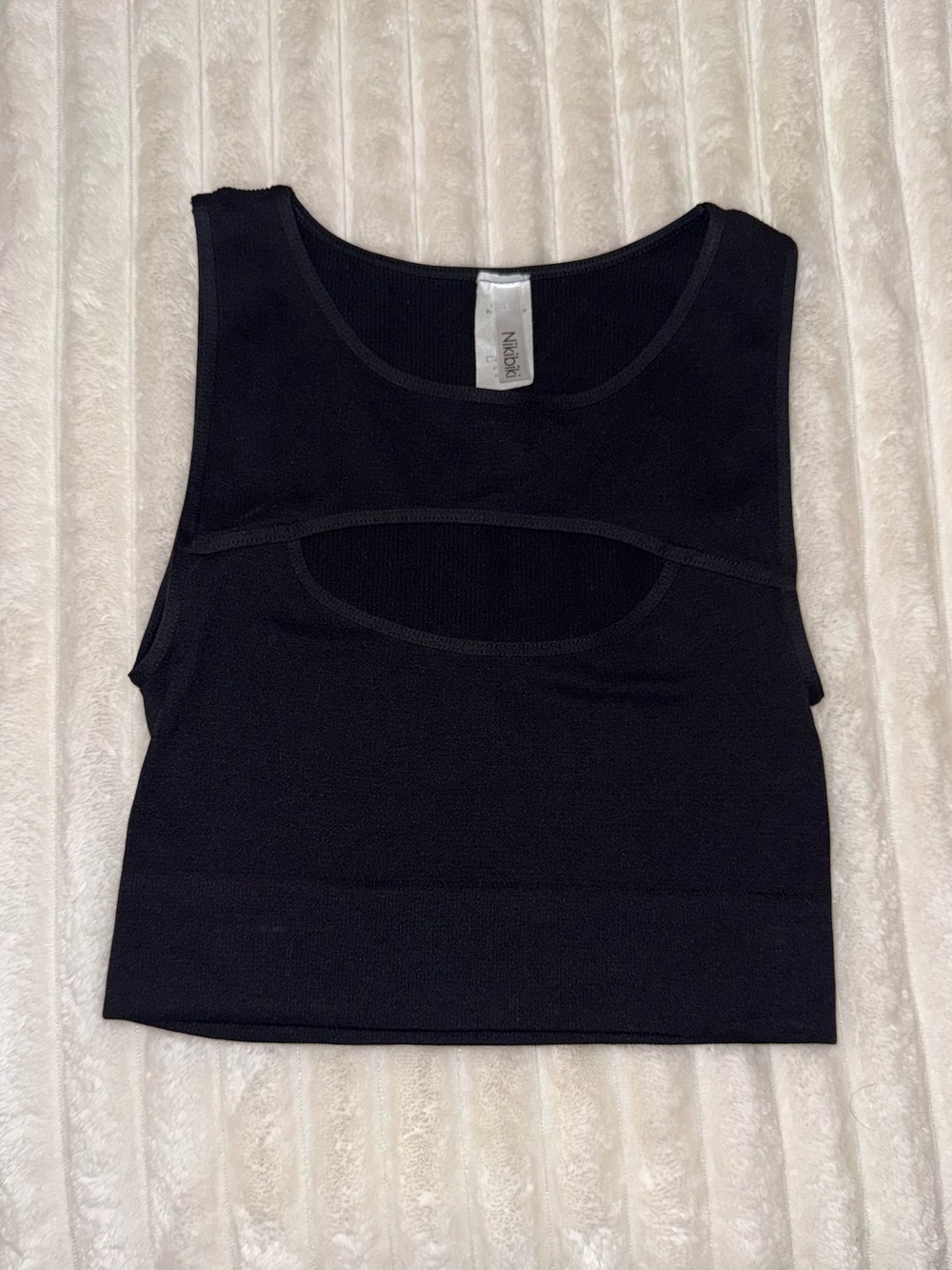Nikibiki Black Cutout Crop Top Tank